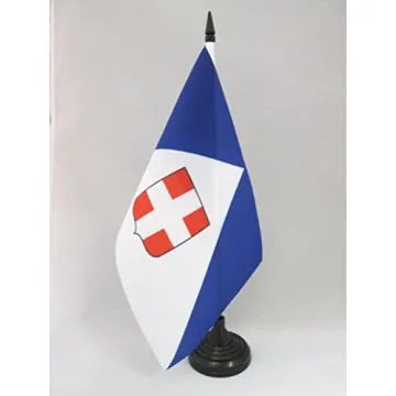 DRAPEAU DE TABLE HAUTE-SAVOIE 21x14cm - PETIT DRAPEAUX DE BUREAU DÉPARTEMENT HAUT-SAVOYARD 14 x 21 cm