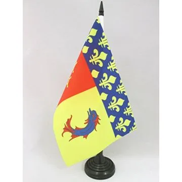 DRAPEAU DE TABLE HAUTES-ALPES 21x14cm - PETIT DRAPEAUX DE BUREAU DÉPARTEMENT HAUT-ALPINS 14 x 21 cm