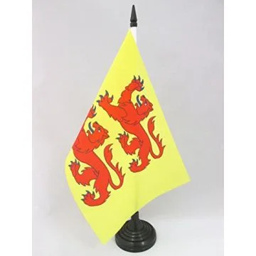 DRAPEAU DE TABLE HAUTES-PYRÉNÉES 21x14cm - PETIT DRAPEAUX DE BUREAU DÉPARTEMENT HAUT-PYRÉNÉEN 14 x 21 cm