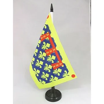 DRAPEAU DE TABLE PAS-DE-CALAIS 21x14cm - PETIT DRAPEAUX DE BUREAU DÉPARTEMENT CALAISIEN 14 x 21 cm