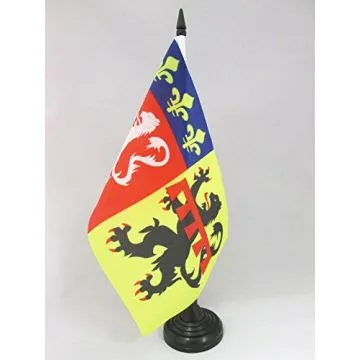 DRAPEAU DE TABLE RHÔNE 21x14cm - PETIT DRAPEAUX DE BUREAU DÉPARTEMENT RHODANIEN 14 x 21 cm