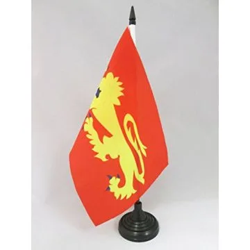 DRAPEAU DE TABLE PROVINCE DE GUYENNE 21x14cm - PETIT DRAPEAUX DE BUREAU DE LA GUIANA 14 x 21 cm