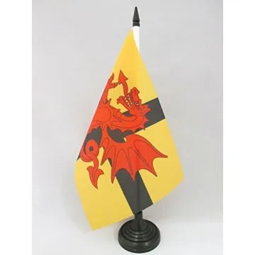 DRAPEAU DE TABLE BRETAGNE PAYS DU TRÉGOR 21x14cm - PETIT DRAPEAUX DE BUREAU BRO-DREGER 14 x 21 cm