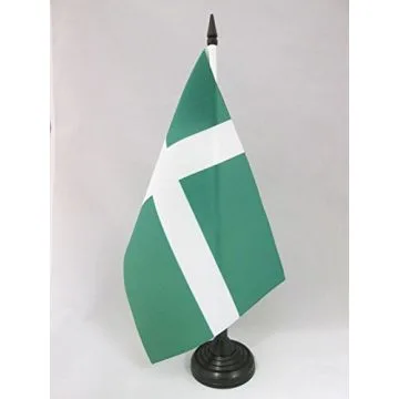 DRAPEAU DE TABLE PORTO RICO INDÉPENDANTISTE 21x14cm - PETIT DRAPEAUX DE BUREAU DU PARTI INDÉPENDANTISTE PORTORICAIN 14 x 21 cm