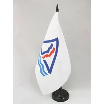 DRAPEAU DE TABLE NOUVELLE-CALÉDONIE PROVINCE SUD 21x14cm - PETIT DRAPEAUX DE BUREAU NÉO-CALÉDONIEN 14 x 21 cm