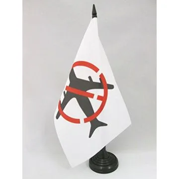 DRAPEAU DE TABLE ZAD NON À L\'AÉROPORT 21x14cm - PETIT DRAPEAUX DE BUREAU ZONE À DÉFENDRE - ZADISTE 14 x 21 cm