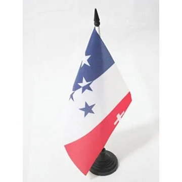 DRAPEAU DE TABLE ROMANDIE MOUVEMENT ROMAND 21x14cm - PETIT DRAPEAUX DE BUREAU ROMANCHE INDÍ?PENDENTISTE 14 x 21 cm