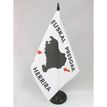 DRAPEAU DE TABLE PAYS BASQUE EUSKAL HERRIRA 21x14cm - PETIT DRAPEAUX DE BUREAU EUSKADI PRESOAK 14 x 21 cm