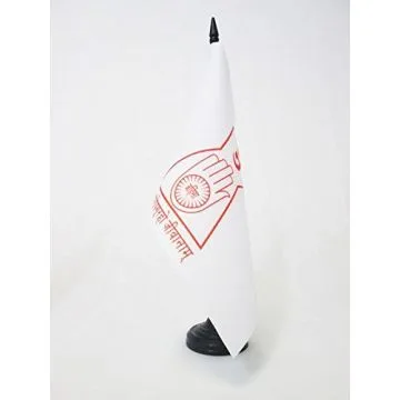 DRAPEAU DE TABLE JAÏNISME COSMOGRAPHIE JAÏNE 21x14cm - PETIT DRAPEAUX DE BUREAU RELIGION JAÏNISTE 14 x 21 cm