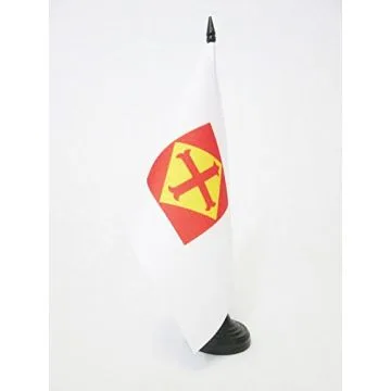 DRAPEAU DE TABLE CONFÍ?DÍ?RATION ESPAGNOLE DES DROITES AUTONOMES 21x14cm - PETIT DRAPEAUX DE BUREAU CEDA - GUERRE D\'ESPAGNE 14 x 21 cm
