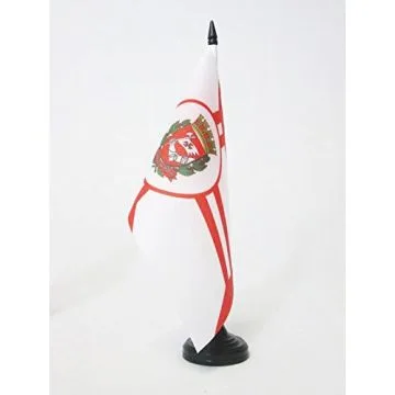DRAPEAU DE TABLE SAO PAULO 21x14cm - PETIT DRAPEAUX DE BUREAU VILLE DE SÍ?O PAULO AU BRÍ?SIL 14 x 21 cm
