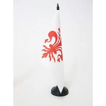 DRAPEAU DE TABLE FLORENCE 21x14cm - PETIT DRAPEAUX DE BUREAU FIRENZE EN TOSCANE 14 x 21 cm