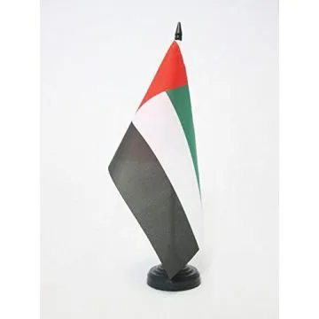 DRAPEAU DE TABLE FUJAÏRAH 21x14cm - PETIT DRAPEAUX DE BUREAU FUJAIRAH AUX Í?MIRATS ARABES UNIS 14 x 21 cm