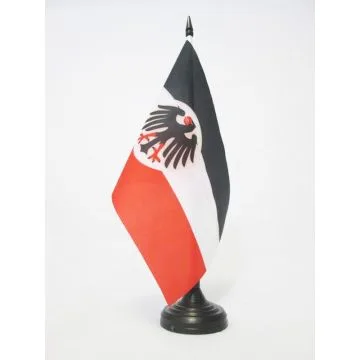 DRAPEAU DE TABLE TROISIÍ?ME REICH 1933-1935 21x14cm - PETIT DRAPEAUX DE BUREAU ALLEMAGNE ANCIEN 14 x 21 cm