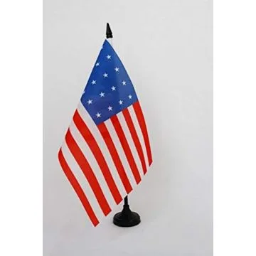 Drapeau de table Etats-Unis 1818-1819 20 étoiles 21x14cm - PETIT Drapeaux DE BUREAU américain ancien 14 x 21 cm
