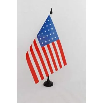 Drapeau de table Etats-Unis 1848-1851 30 étoiles 21x14cm - PETIT Drapeaux DE BUREAU américain ancien 14 x 21 cm