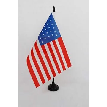 Drapeau de table Etats-Unis 1858-1859 32 étoiles 21x14cm - PETIT Drapeaux DE BUREAU américain ancien 14 x 21 cm