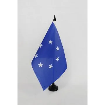 Drapeau de table Enseigne navale Etats Confédérés 1861-1863 21x14cm - PETIT Drapeaux DE BUREAU Confédération 14 x 21 cm