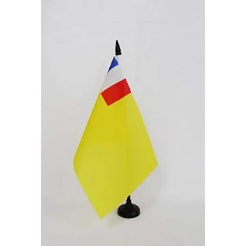 Drapeau de table Indochine française 1887-1954 21x14cm - PETIT Drapeaux DE BUREAU de l\'Union indochinoise 14 x 21 cm