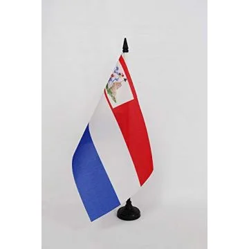 Drapeau de table République batave 1795-1806 21x14cm - PETIT Drapeaux DE BUREAU historique des Pays-Bas 14 x 21 cm