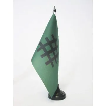 DRAPEAU DE TABLE GARDE DE FER DE ROUMANIE 21x14cm - PETIT DRAPEAUX DE BUREAU DE LA LÍ?GION DE L\'ARCHANGE MICHEL 14 x 21 cm
