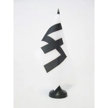 DRAPEAU DE TABLE RUNE DU LOUP 21x14cm - PETIT DRAPEAUX DE BUREAU DU WOLFSANGEL 14 x 21 cm