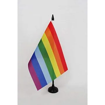 Drapeau de table Quechuas de Bolivie et du Pérou 21x14cm - PETIT Drapeaux DE BUREAU amérindien Kichuas 14 x 21 cm