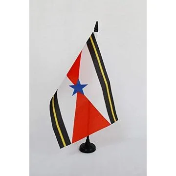 Drapeau de table Hani 21x14cm - PETIT Drapeaux DE BUREAU des Akha 14 x 21 cm