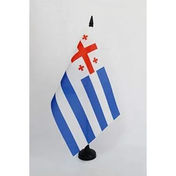 Drapeau de table Adjars de Géorgie 21x14cm - PETIT Drapeaux DE BUREAU adjar géorgien 14 x 21 cm