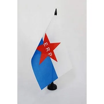 Drapeau de table Armée révolutionnaire du peuple d\'Argentine 21x14cm - PETIT Drapeaux DE BUREAU de l\'ERP argentin 14 x 21 cm