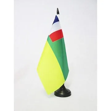 DRAPEAU DE TABLE CONGO FRANÍ?AIS 1959-1970 21x14cm - PETIT DRAPEAUX DE BUREAU CONGOLAIS 14 x 21 cm