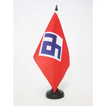 DRAPEAU DE TABLE RASSEMBLEMENT NATIONAL POPULAIRE 1941-1944 21x14cm - PETIT DRAPEAUX DE BUREAU DU RNP FRANÍ?AIS 14 x 21 cm