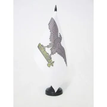 DRAPEAU DE TABLE AIGLE SUR FAISCEAU RSI 21x14cm - PETIT DRAPEAUX DE BUREAU RÍ?PUBLIQUE SOCIALE ITALIENNE 14 x 21 cm