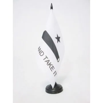 DRAPEAU DE TABLE COME AND TAKE IT GONZALES 21x14cm - PETIT DRAPEAUX DE BUREAU RÍ?VOLUTION TEXANE 14 x 21 cm