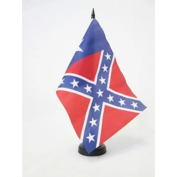 DRAPEAU DE TABLE TEXAS SUDISTE  21x14cm - PETIT DRAPEAUX DE BUREAU TEXAN REBEL 14 x 21 cm