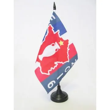 DRAPEAU DE TABLE EURO 2016 DE FOOTBALL 21x14cm - PETIT DRAPEAUX DE BUREAU CHAMPIONNAT D\'EUROPE DE FOOTBALL 14 x 21 cm