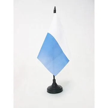 DRAPEAU DE TABLE CANTON DE LUCERNE 15x15cm - PETIT DRAPEAUX DE BUREAU LUZERN - LU SUISSE 15 x 15 cm