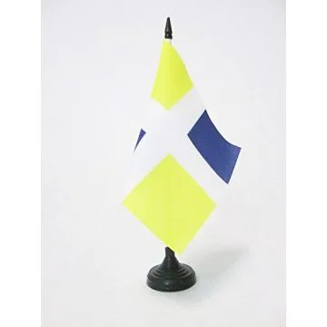 DRAPEAU DE TABLE ORDONNANCE DU RÍ?GIMENT D\'ARTOIS 1610-1791 15x15cm - PETIT DRAPEAUX DE BUREAU BEAUMONT 15 x 15 cm