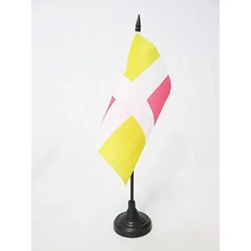 DRAPEAU DE TABLE ORDONNANCE DU RÍ?GIMENT DE NEUSTRIE 1776-1794 15x15cm - PETIT DRAPEAUX DE BUREAU INFANTERIE DU ROYAUME DE FRANCE 15 x 15 cm