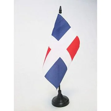 DRAPEAU DE TABLE ACADIE HISTORIQUE 1604-1713 15x15cm - PETIT DRAPEAUX DE BUREAU DE LA NOUVELLE-FRANCE 15 x 15 cm