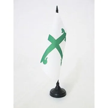 DRAPEAU DE TABLE ORDRE DE SAINT-BENOÍ?T Dâ??AVIZ 15x15cm - PETIT DRAPEAUX DE BUREAU CROIX FLEUR-DE-LYSÍ?E DE SINOPLE 15 x 15 cm