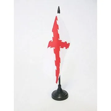 DRAPEAU DE TABLE CROIX DE BOURGOGNE 15x15cm - PETIT DRAPEAUX DE BUREAU CROIX BOURGUIGNONNE 15 x 15 cm