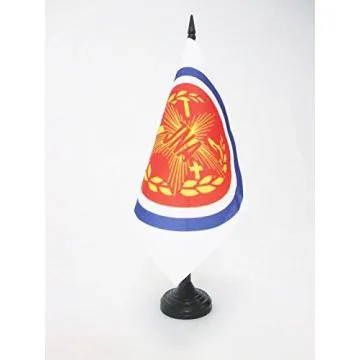 DRAPEAU DE TABLE YOUGOSLAVIE ARMÍ?E POPULAIRE JNA 15x15cm - PETIT DRAPEAUX DE BUREAU ARMÍ?E YOUGOSLAVE 15 x 15 cm
