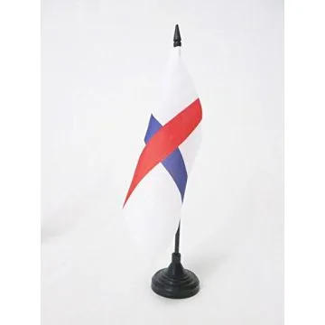 DRAPEAU DE TABLE ORDRE DES TRINITAIRES 15x15cm - PETIT DRAPEAUX DE BUREAU TRÍ?S SAINTE TRINITÍ? ET DES CAPTIFS - MATHURINS 15 x 15 cm