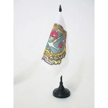 DRAPEAU DE TABLE SOCIÍ?TÍ? DE SAINT FRANÍ?OIS DE SALES 15x15cm - PETIT DRAPEAUX DE BUREAU SALÍ?SIENS DE DON BOSCO 15 x 15 cm