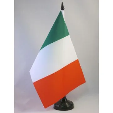 DRAPEAU DE TABLE ITALIE 21x14cm - PETIT DRAPEAUX DE BUREAU ITALIEN 14 x 21 cm