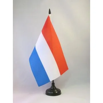 DRAPEAU DE TABLE LUXEMBOURG 21x14cm - PETIT DRAPEAUX DE BUREAU LUXEMBOURGEOIS 14 x 21 cm