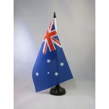 DRAPEAU DE TABLE AUSTRALIE 21x14cm - PETIT DRAPEAUX DE BUREAU AUSTRALIEN 14 x 21 cm