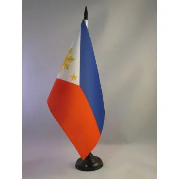 DRAPEAU DE TABLE PHILIPPINES 21x14cm - PETIT DRAPEAUX DE BUREAU PHILIPPIN 14 x 21 cm