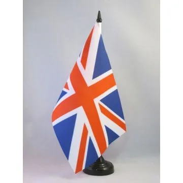 DRAPEAU DE TABLE ROYAUME-UNI 21x14cm - PETIT DRAPEAUX DE BUREAU ANGLAIS - UK - GRANDE BRETAGNE 14 x 21 cm